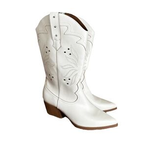 Womens Studded Western Cowboy Boots with Memory Foam Insole Universal Thread 7.5